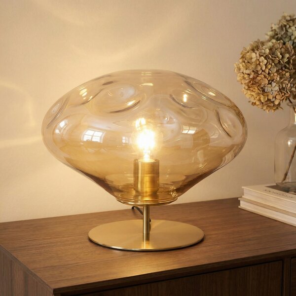 Stolne Lampa Lindby, Lelia, Bež, Blagovaonica, Staklo, Dizajn