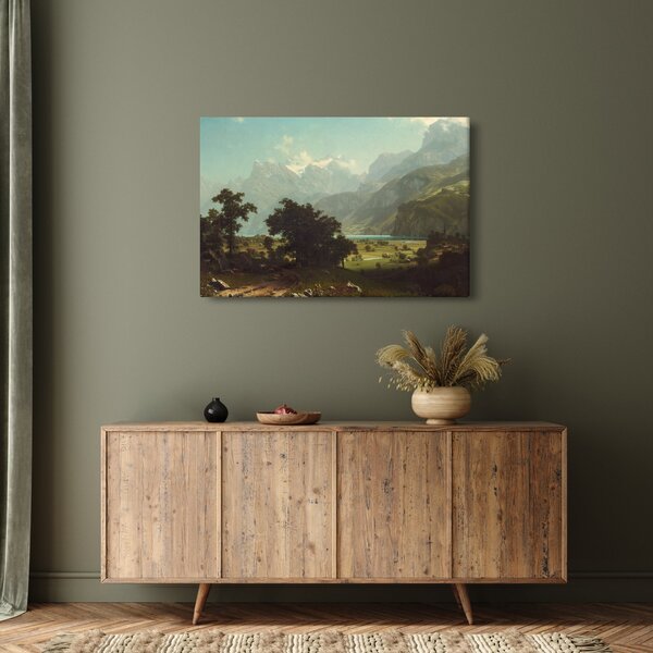 Slika - Albert Bierstadt, Lake Lucerne, reprodukcije (90x60 cm)