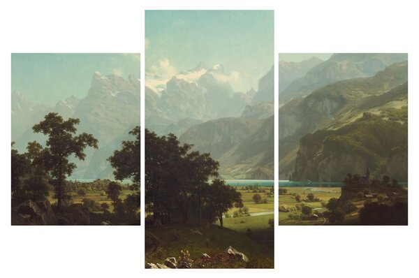 Slika - Albert Bierstadt, Lake Lucerne, reprodukcije (90x60 cm)