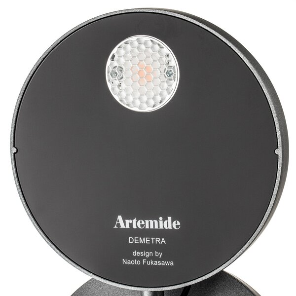 Zidne Svjetiljka Artemide, Demetra Spotlight, prigušiv, Crno, Dnevna soba, Metal, Dizajn