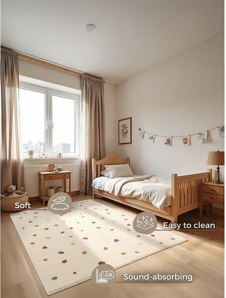 Krem dječji tepih 160x235 cm Funny Dots – Hanse Home