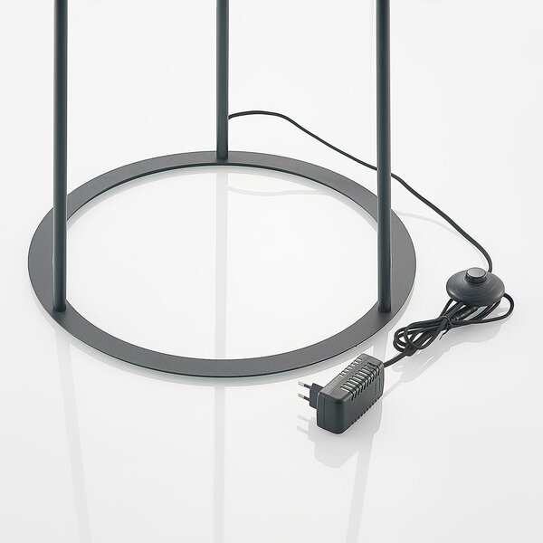 Podne Lampa Lucande, Seppe, prigušiv, Crno, Dnevna soba, Metal, Dizajn