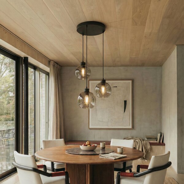 Viseće Svjetiljka TK Lighting, Cubus, prigušiv, Sivo, Dnevna soba, Staklo, Moderan