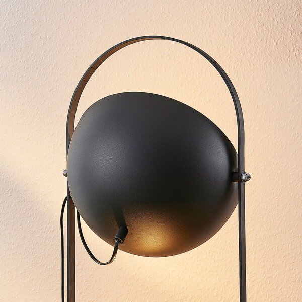 Podne Lampa Lindby, Muriel, Crno, Dnevna soba, Metal, Moderan