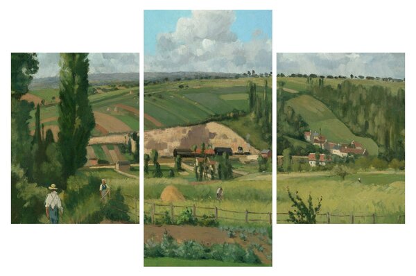 Slika - Camille Pissarro, Landscape at Les Pâtis, Pontoise, reprodukcije (90x60 cm)