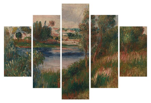 Slika - Auguste Renoir, Landscape at Vetheuil, reprodukcije (150x105 cm)