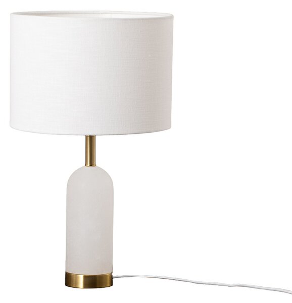 Stolne Lampa Lindby, Alabaster, Bijela, Dnevna soba, Tkanina / tekstil, Skandinavski