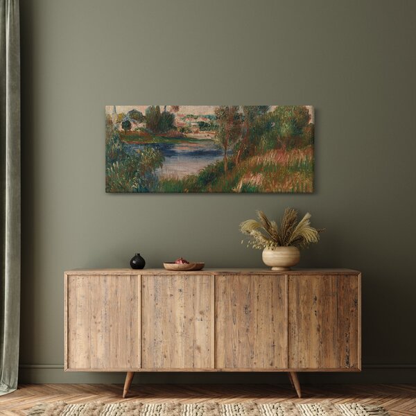Slika - Auguste Renoir, Landscape at Vetheuil, reprodukcije (120x50 cm)