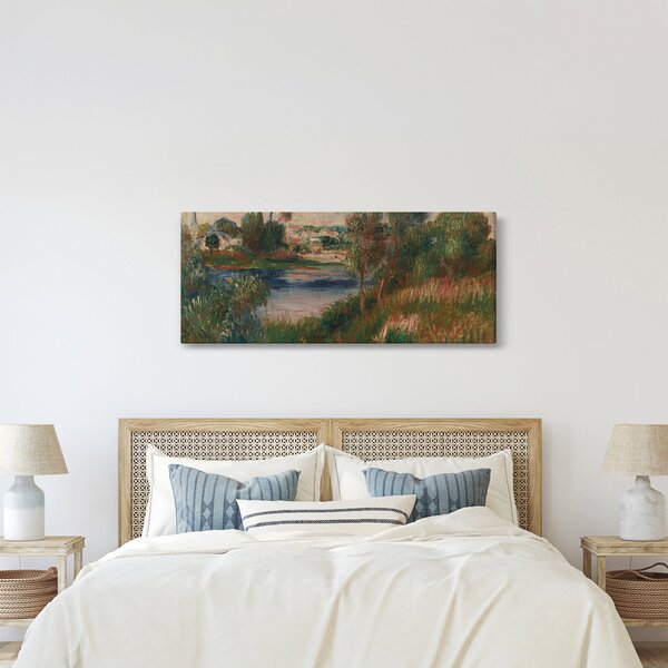 Slika - Auguste Renoir, Landscape at Vetheuil, reprodukcije (120x50 cm)