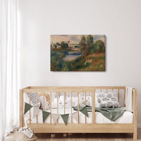 Slika - Auguste Renoir, Landscape at Vetheuil, reprodukcije (90x60 cm)
