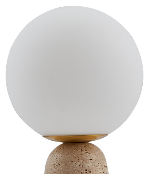Stolne Lampa Lindby, Kirstan, Bijela, Dnevna soba, Staklo, Moderan