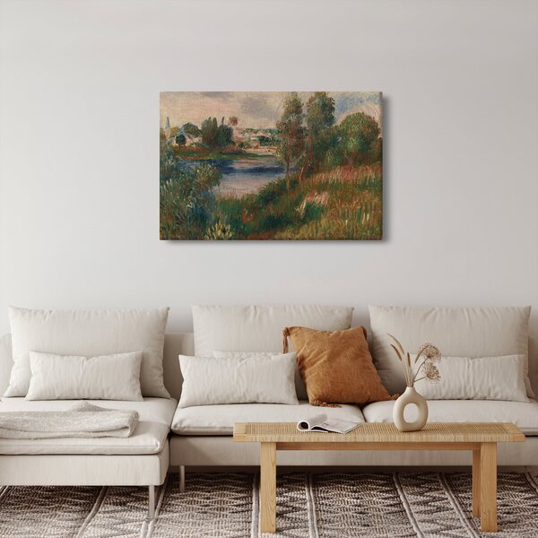 Slika - Auguste Renoir, Landscape at Vetheuil, reprodukcije (90x60 cm)