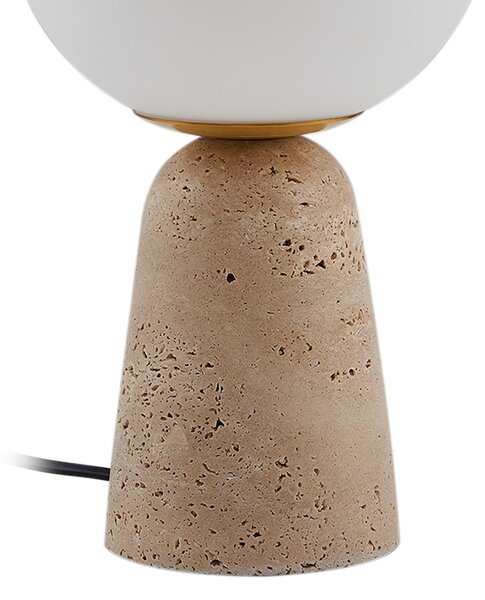 Stolne Lampa Lindby, Kirstan, Bijela, Dnevna soba, Staklo, Moderan