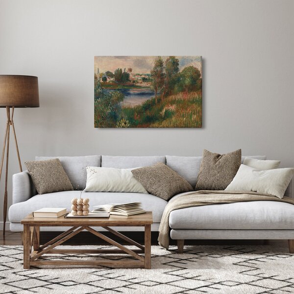 Slika - Auguste Renoir, Landscape at Vetheuil, reprodukcije (90x60 cm)