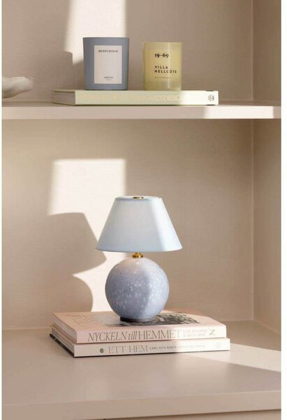 Stolne Lampa Globen Lighting, IRIS, prigušiv, Plava, Dnevna soba, Staklo, Vintage