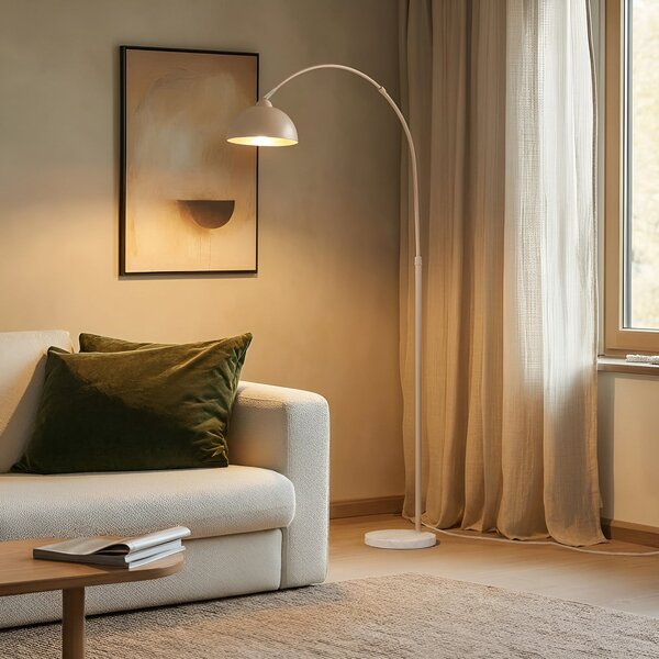 Podne Lampa Lindby, Tonka, Bež, Dnevna soba, Metal, Moderan