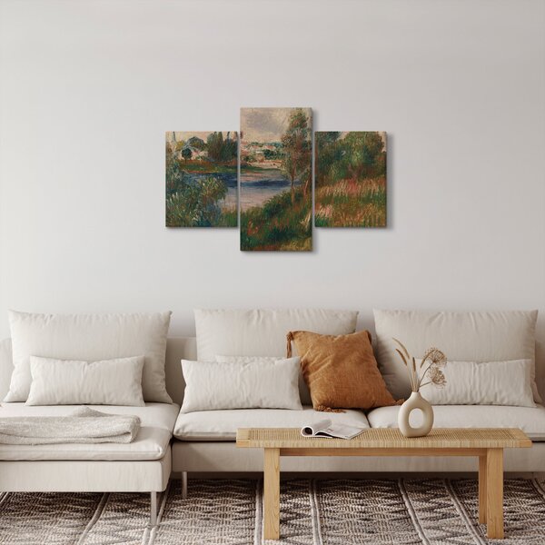 Slika - Auguste Renoir, Landscape at Vetheuil, reprodukcije (90x60 cm)