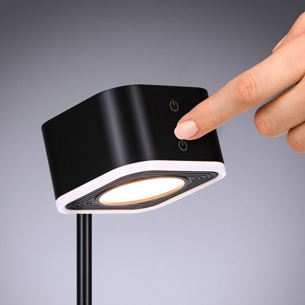 Stolne Lampa Paulmann, Varia, prigušiv, Crno, Dnevna soba, Plastika, Moderan