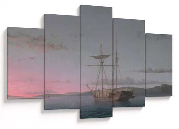 Slika - Fitz Henry Lane, Lumber Schooners at Evening on Penobscot Bay, reprodukcije (150x105 cm)