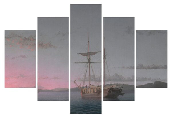Slika - Fitz Henry Lane, Lumber Schooners at Evening on Penobscot Bay, reprodukcije (150x105 cm)