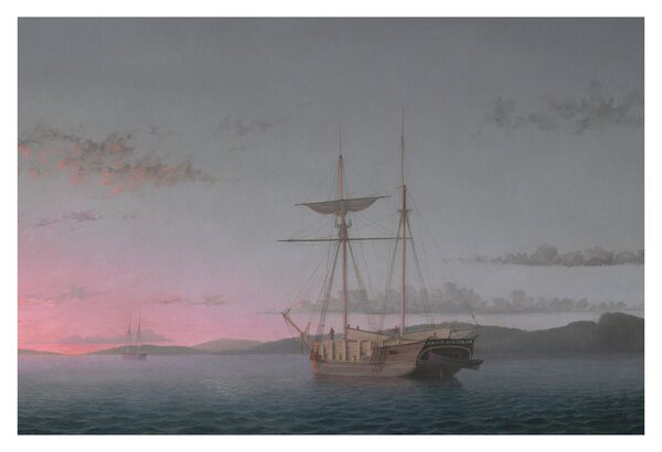 Slika - Fitz Henry Lane, Lumber Schooners at Evening on Penobscot Bay, reprodukcije (90x60 cm)
