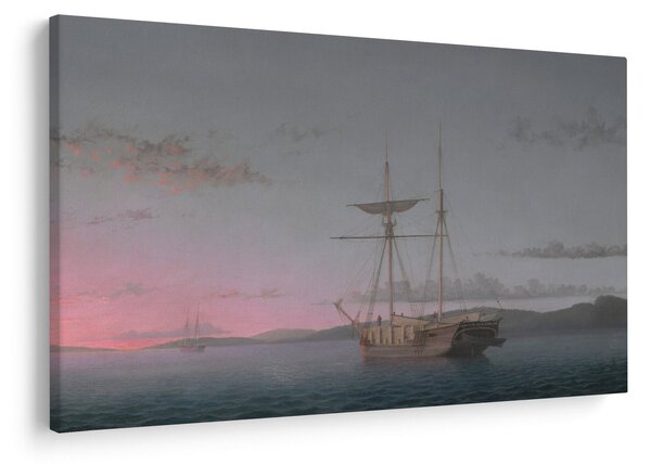 Slika - Fitz Henry Lane, Lumber Schooners at Evening on Penobscot Bay, reprodukcije (90x60 cm)