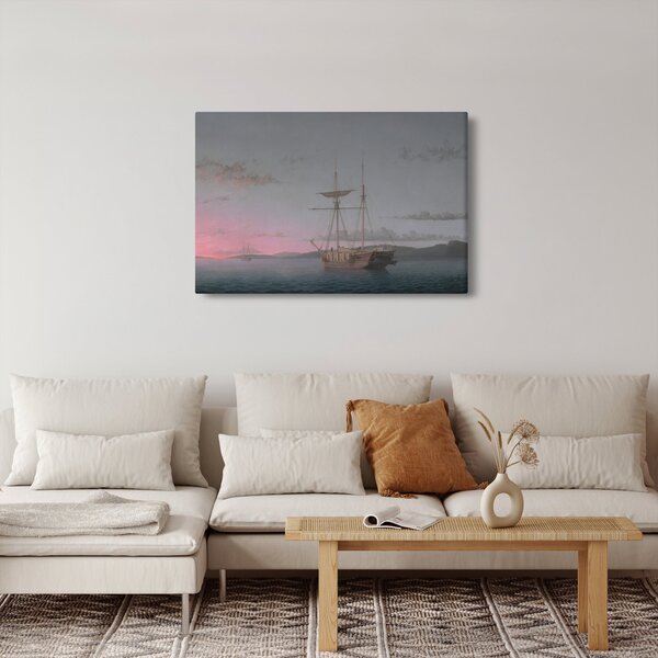 Slika - Fitz Henry Lane, Lumber Schooners at Evening on Penobscot Bay, reprodukcije (90x60 cm)