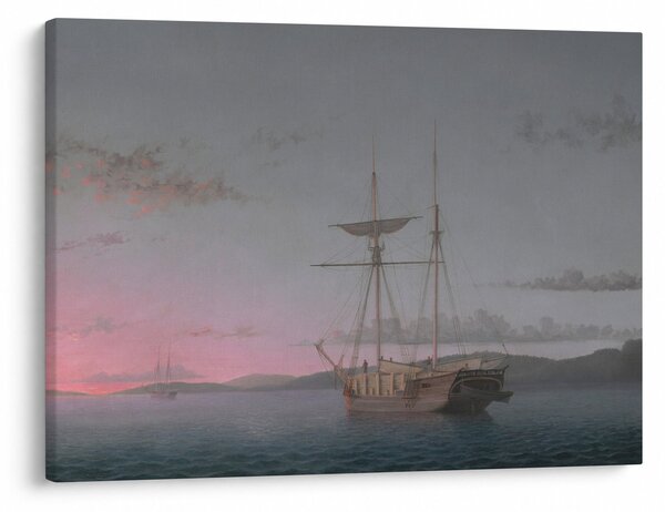Slika - Fitz Henry Lane, Lumber Schooners at Evening on Penobscot Bay, reprodukcije (70x50 cm)