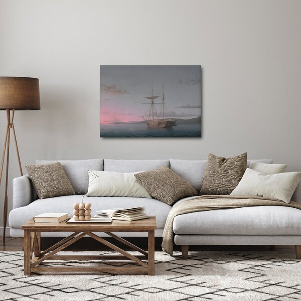 Slika - Fitz Henry Lane, Lumber Schooners at Evening on Penobscot Bay, reprodukcije (70x50 cm)