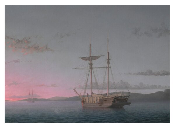 Slika - Fitz Henry Lane, Lumber Schooners at Evening on Penobscot Bay, reprodukcije (70x50 cm)