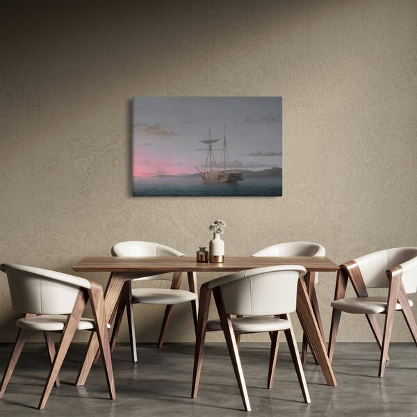 Slika - Fitz Henry Lane, Lumber Schooners at Evening on Penobscot Bay, reprodukcije (90x60 cm)