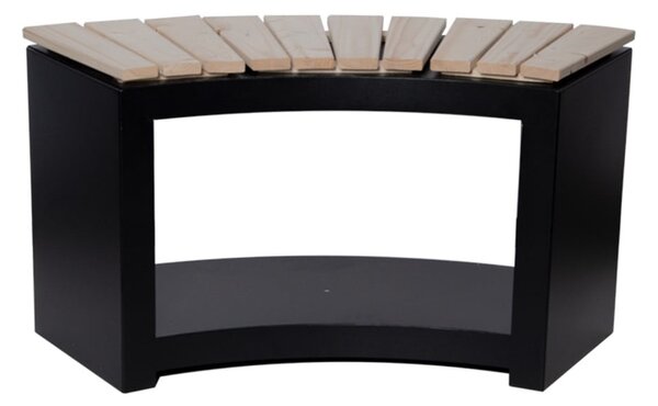 Crna vrtna klupa Curved - Esschert Design