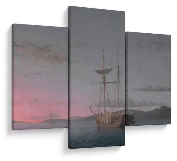 Slika - Fitz Henry Lane, Lumber Schooners at Evening on Penobscot Bay, reprodukcije (90x60 cm)