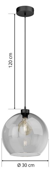 Viseće Svjetiljka TK Lighting, Cubus, prigušiv, Sivo, Dnevna soba, Staklo, Moderan