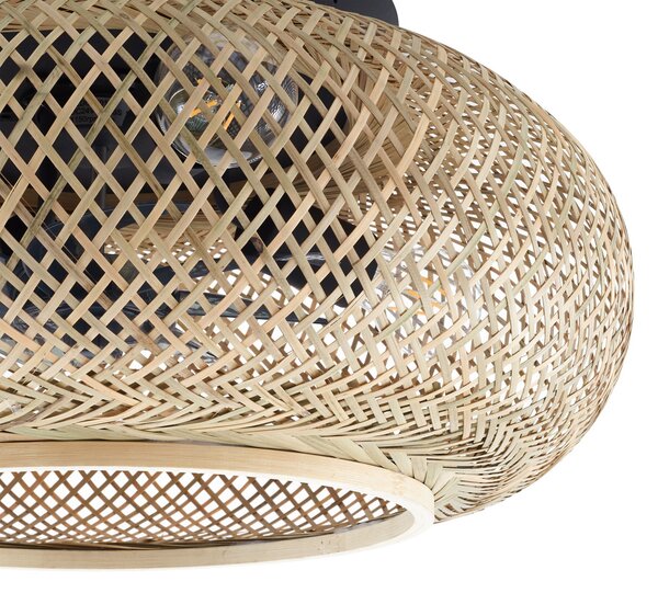 Stropni ventilator s kabelom i svjetlom Ø 53 cm tihi DC - Lucande Lucande, Cordie, prigušiv, Drvo, Dnevna soba, Bambus, Seoska kuća / rustikalni