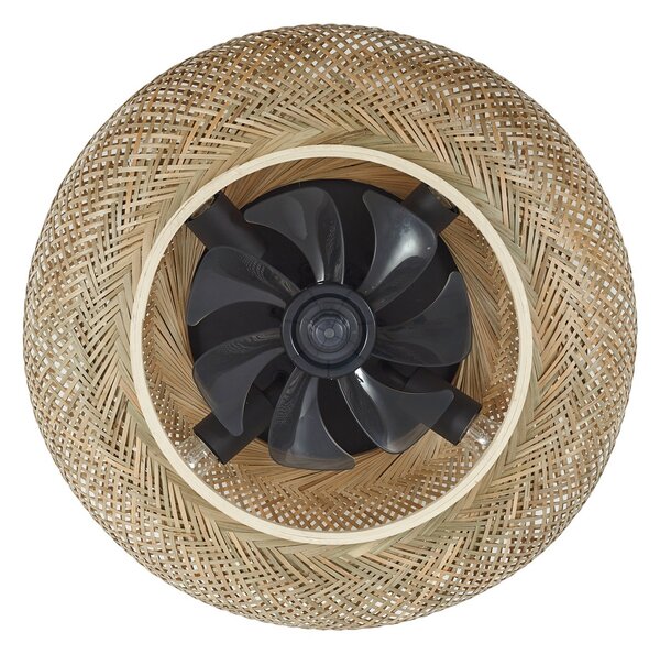 Stropni ventilator s kabelom i svjetlom Ø 53 cm tihi DC - Lucande Lucande, Cordie, prigušiv, Drvo, Dnevna soba, Bambus, Seoska kuća / rustikalni