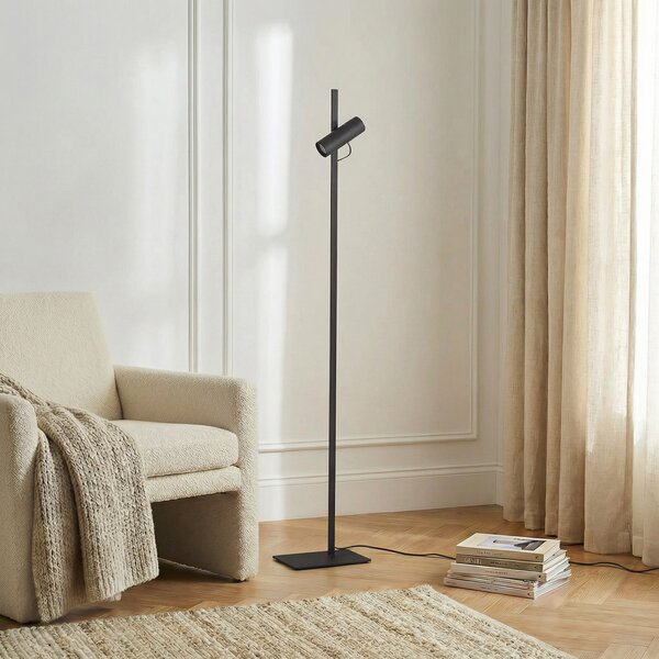 Podne Lampa Lucande, Lysias, Crno, Blagovaonica, Metal, Moderan