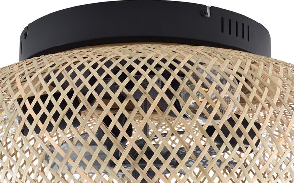 Stropni ventilator s kabelom i svjetlom Ø 53 cm tihi DC - Lucande Lucande, Cordie, prigušiv, Drvo, Dnevna soba, Bambus, Seoska kuća / rustikalni
