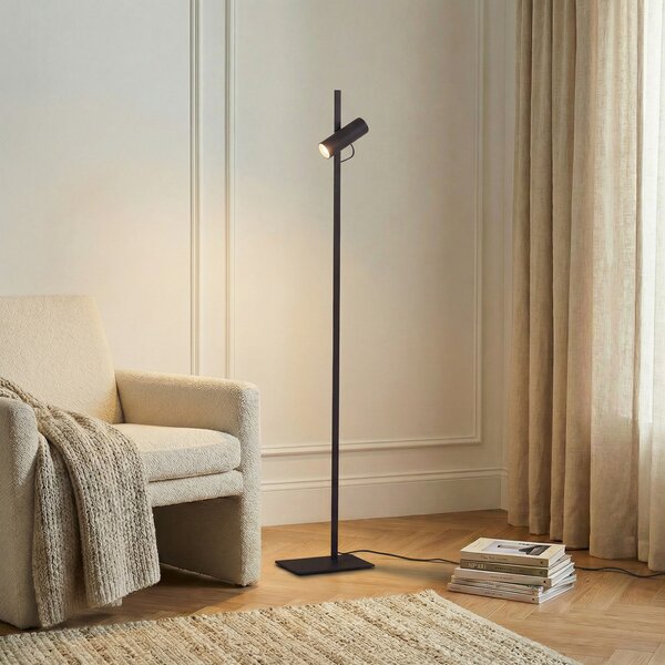 Podne Lampa Lucande, Lysias, Crno, Blagovaonica, Metal, Moderan