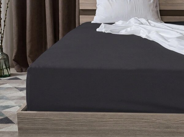 Jersey plahta s lycrom antracitna 180 x 200 cm
