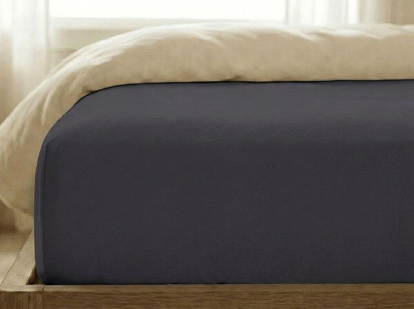 Jersey plahta s lycrom antracitna 180 x 200 cm