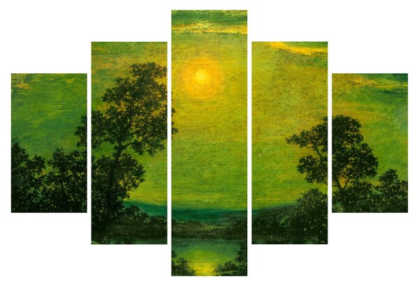 Slika - Imitator of Ralph Albert Blakelock, Moonlight, reprodukcije (150x105 cm)