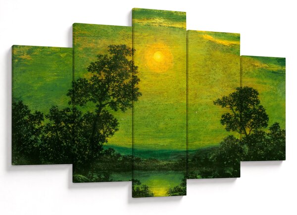 Slika - Imitator of Ralph Albert Blakelock, Moonlight, reprodukcije (150x105 cm)