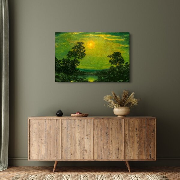 Slika - Imitator of Ralph Albert Blakelock, Moonlight, reprodukcije (90x60 cm)