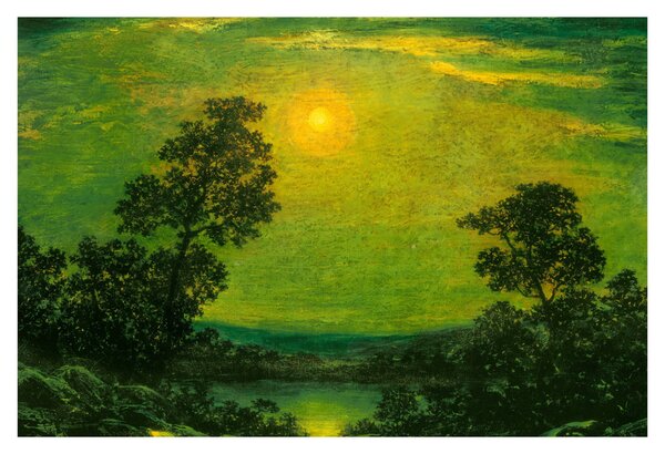 Slika - Imitator of Ralph Albert Blakelock, Moonlight, reprodukcije (90x60 cm)