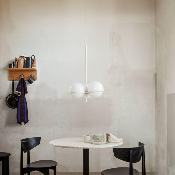 Lusteri ferm LIVING, Era, prigušiv, Bež, Dnevna soba, Staklo, Dizajn
