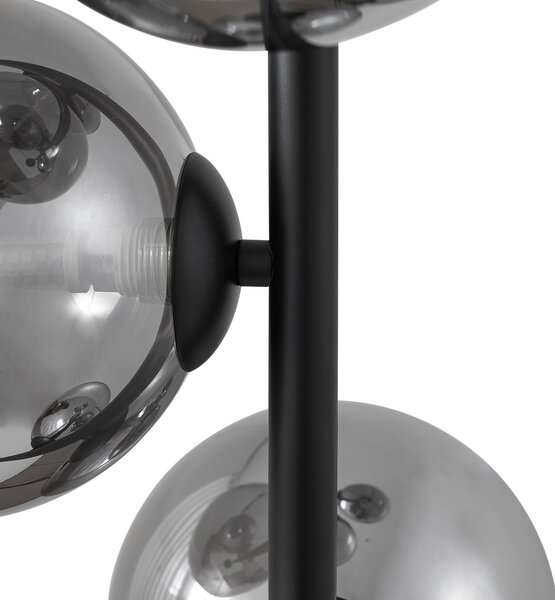 Podne Lampa Lindby, Orbelia, Crno, Dnevna soba, Staklo, Moderan