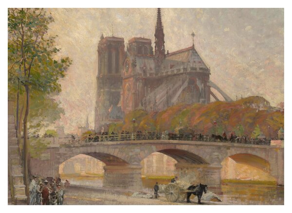 Slika - Robert William Vonnoh, Notre Dame de Paris, reprodukcije (70x50 cm)