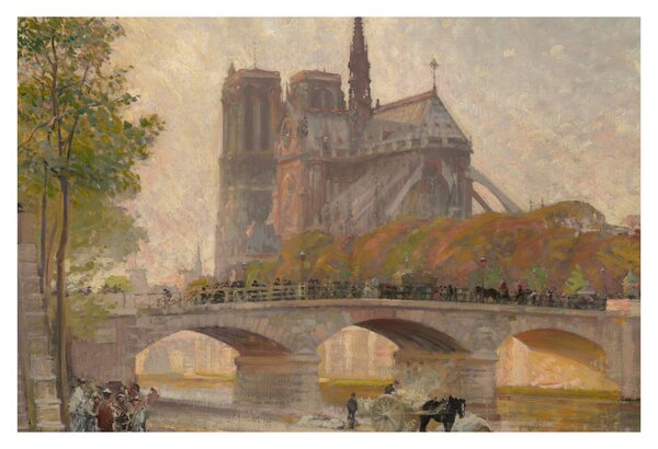 Slika - Robert William Vonnoh, Notre Dame de Paris, reprodukcije (90x60 cm)