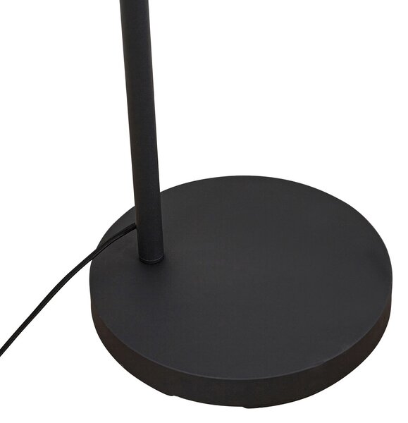 Podne Lampa Lindby, Solvian, Crno, Dnevna soba, Metal, Moderan